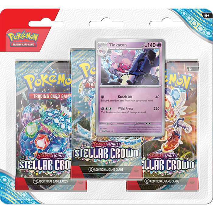 Pokemon: Scarlet and Violet 7 Stellar Crown Three Booster Blister