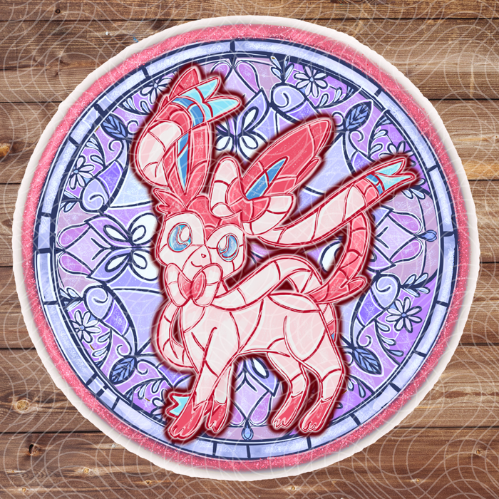 3" Stained Glass Sylveon Poke Anime Game Vinyl Sticker