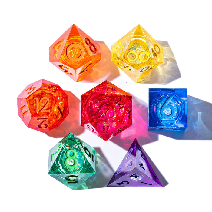 Prismatic Light 7-Piece Liquid Core Dice Set