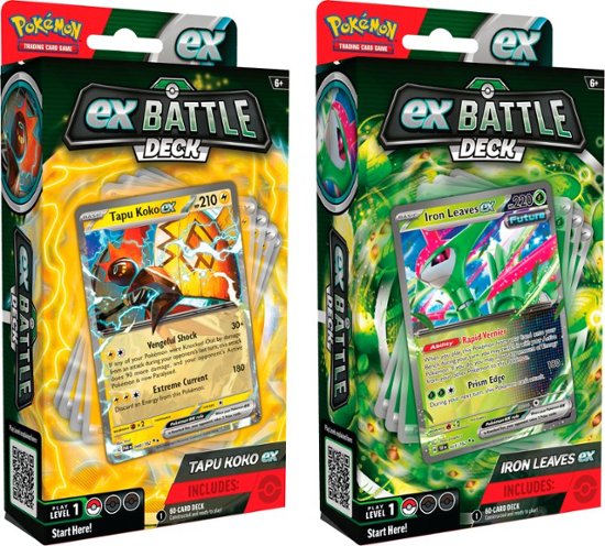 Pokemon: Tapu Koko ex & Iron Leaves Battle Decks