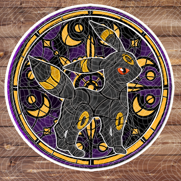 3" Stained Glass Umbreon Poke Anime Video Game Vinyl Sticker