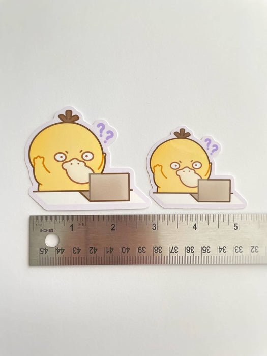 Silly Psyduck Waterproof Stickers