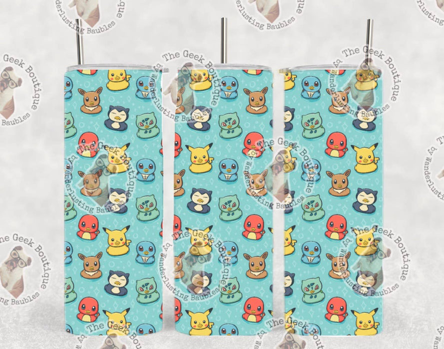 Poke Rubber Ducks Anime Video Game Tumbler
