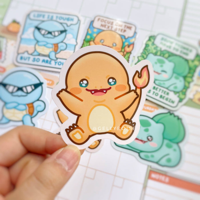 Poke Starters Gen 1 Waterproof Stickers