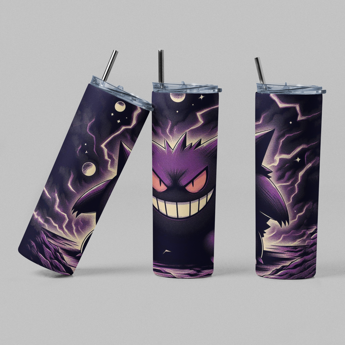 Gengar Anime Video Game TV Inspired Glow Ghost Tumbler