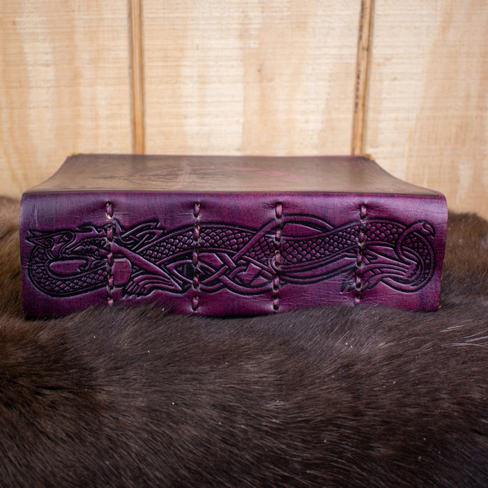 "The Pentacle" Purple Spellbook Leather Journal