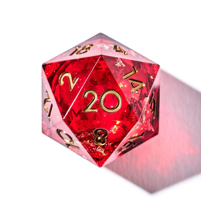 Red Envelope 7 - Piece Liquid Core Dice Set