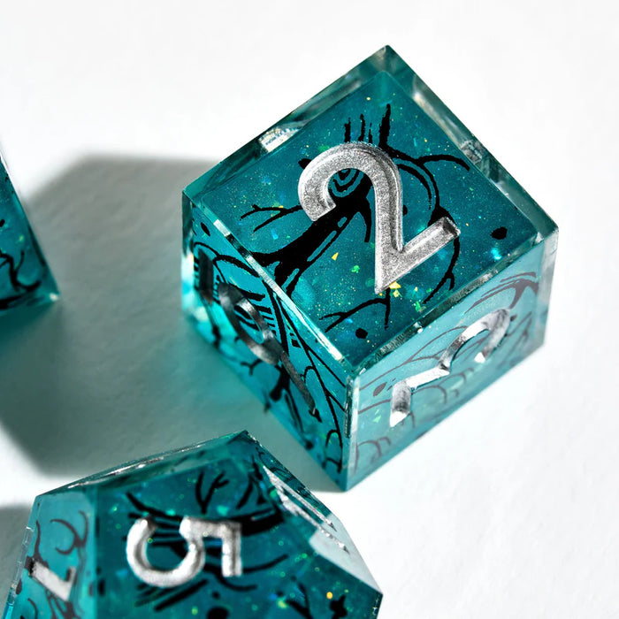 Ancient Wood 7- Piece Iconic Dice Set
