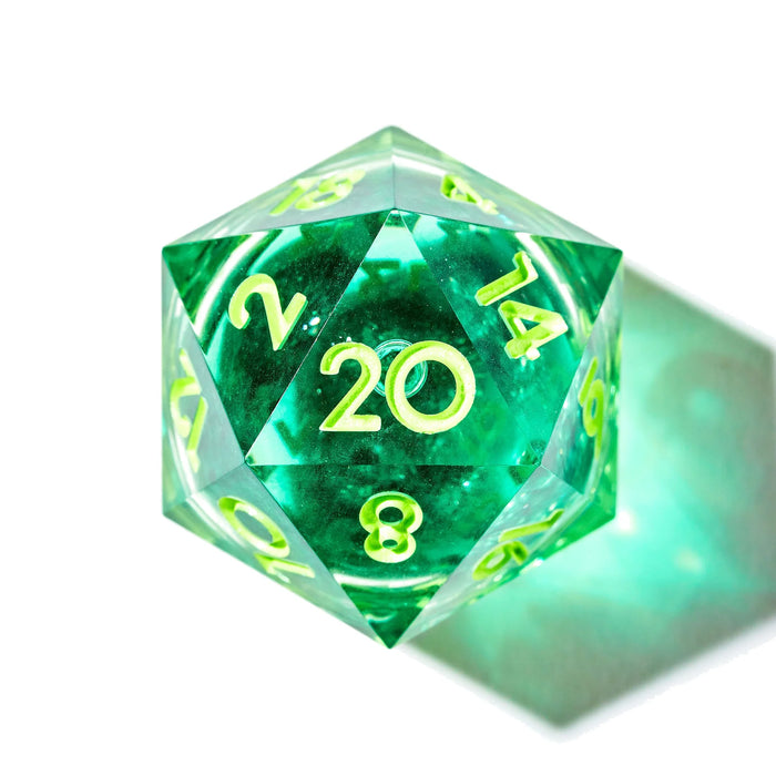 Green Gamer Juice 7 - Piece Liquid Core Dice Set