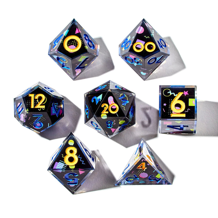 The Power Glove 7 - Piece Iconic Dice Set