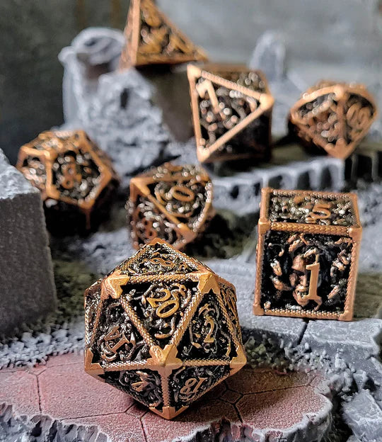 RPG 7 Dice Set | Hollow Metal - Gorgon Copper