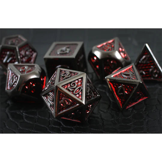 Red Dragonhide Dice Set of 7