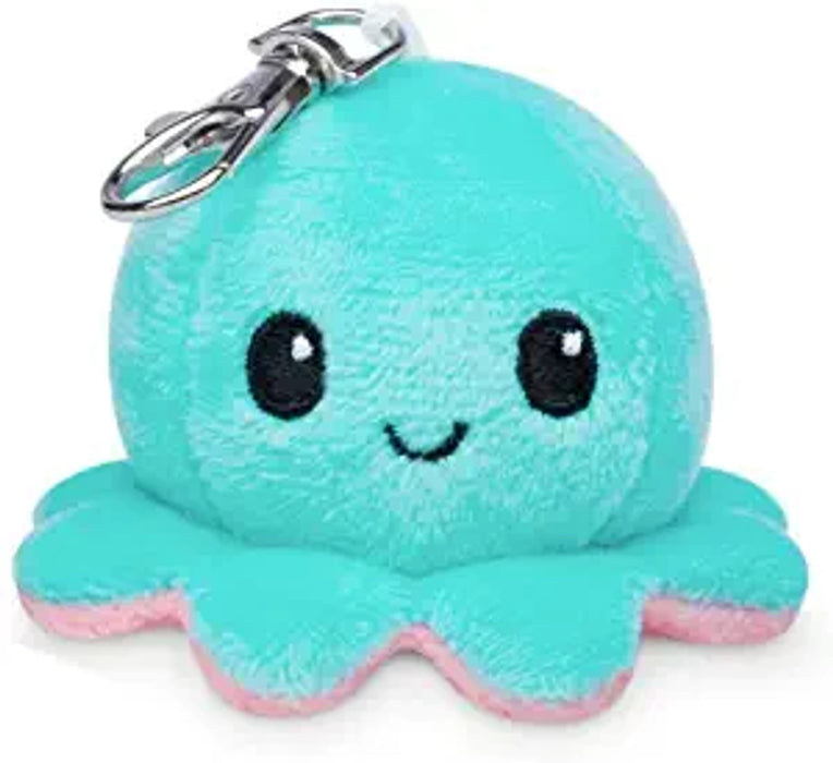 Stuffed Toys: Plushie Charm Keychain: Happy Aqua Octopus
