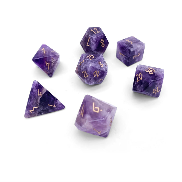 RPG 7 Dice Set | Gemstone - Amethyst