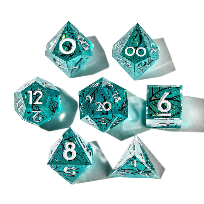 Ancient Wood 7- Piece Iconic Dice Set