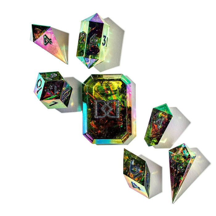 Dispel Dice: Blackflame 7-Piece Jewel Shape Dice Set
