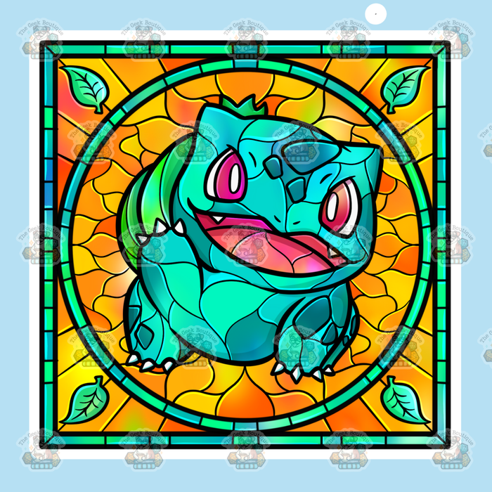 3" SG Bulbasaur Square Poke Anime Video Game Vinyl Sticker