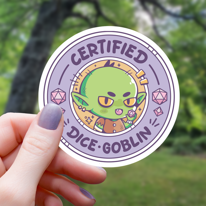 Certified Dice Goblin Sticker - 3"