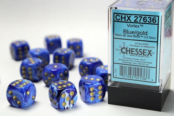 CHESSEX: D6 Vortex™ DICE SETS - 16mm