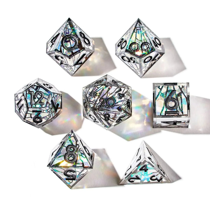 Heart of Glass 7- Piece Iconic Dice Set