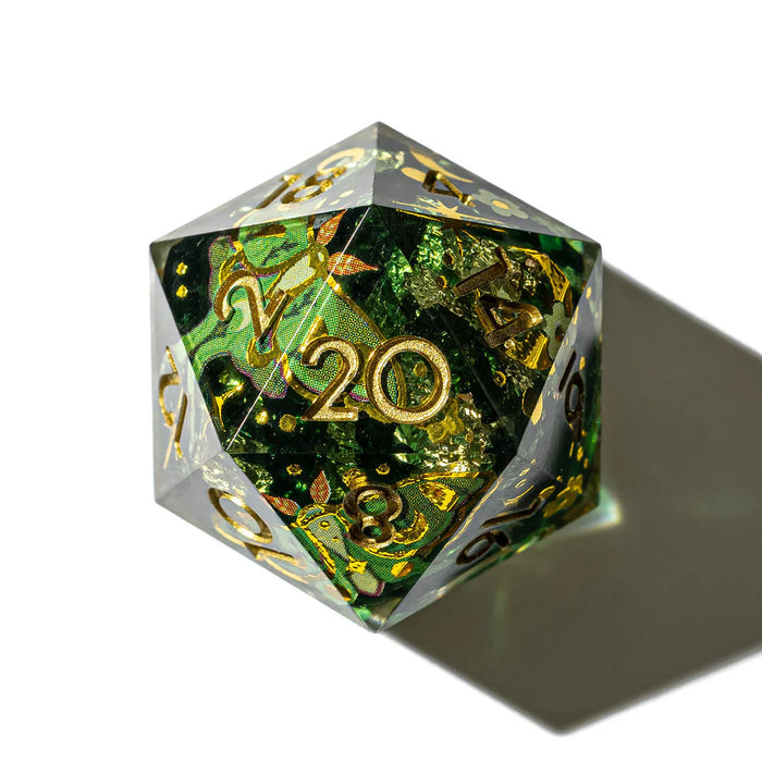 Luna Moth 7- Piece Iconic Dice Set