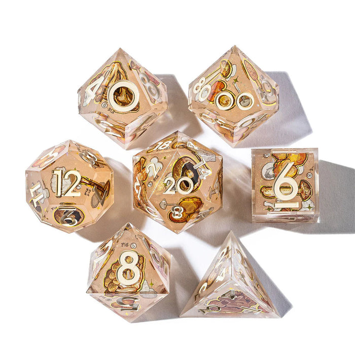 Mushroom Village 7- Piece Iconic Dice Set