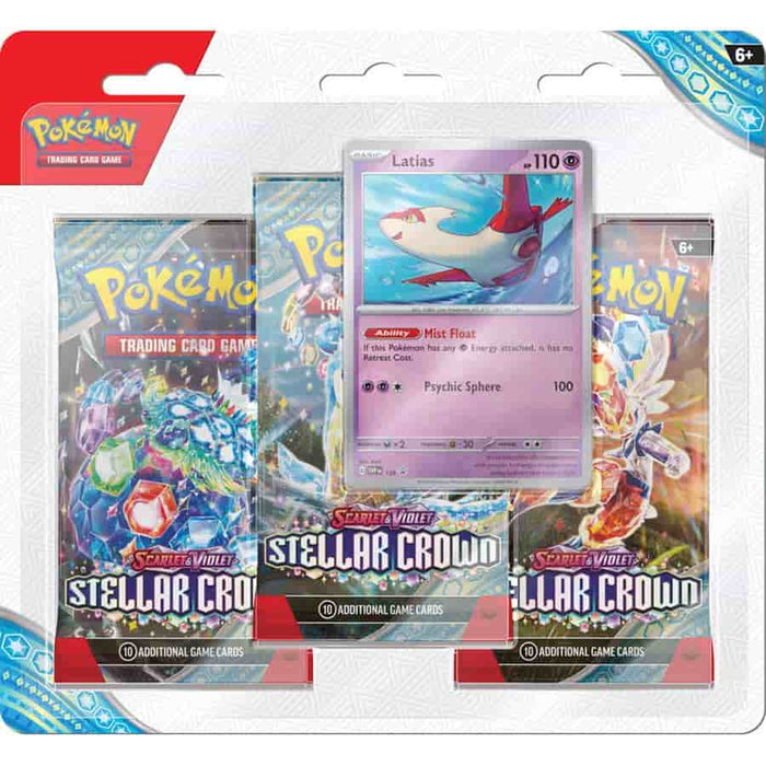 Pokemon: Scarlet and Violet 7 Stellar Crown Three Booster Blister