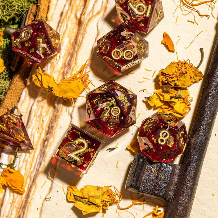 Dispel Dice:  "Autumn Witch" 7-Piece Iconic Dice Set