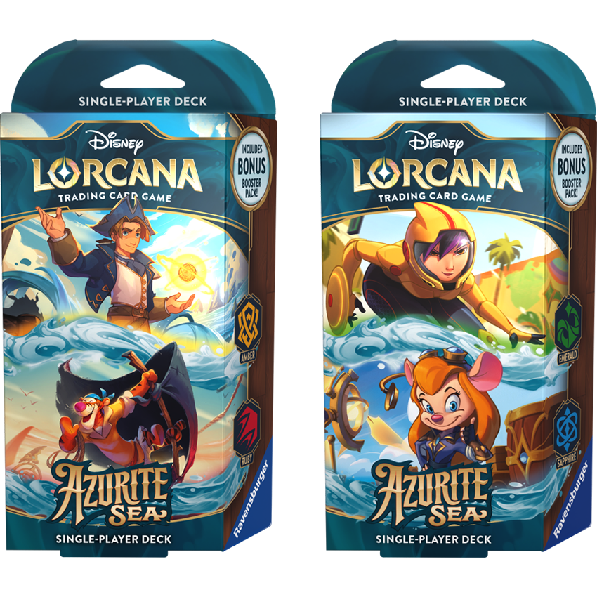 Disney Lorcana - Azurite Sea Starter Deck (Amber/Ruby) Disney Lorcana - Azurite Sea Starter Deck (Amber/Ruby)