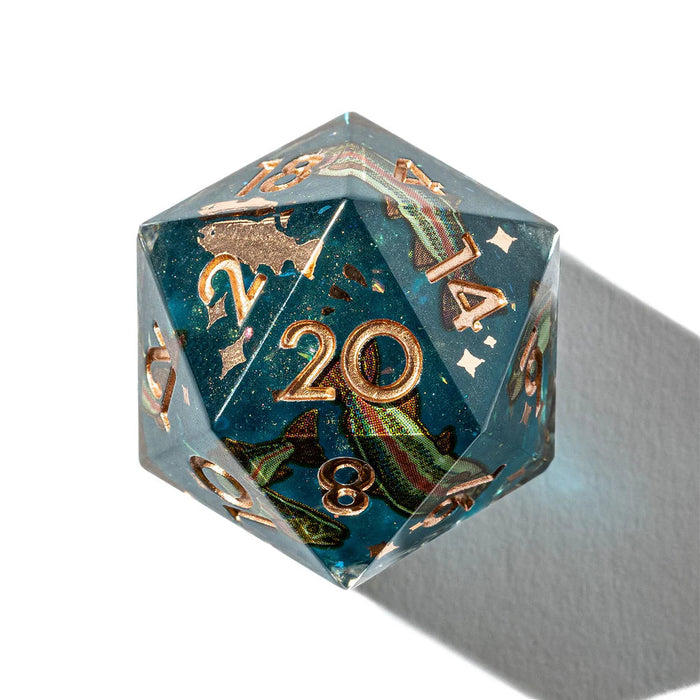 Rainbow Trout 7- Piece Iconic Dice Set