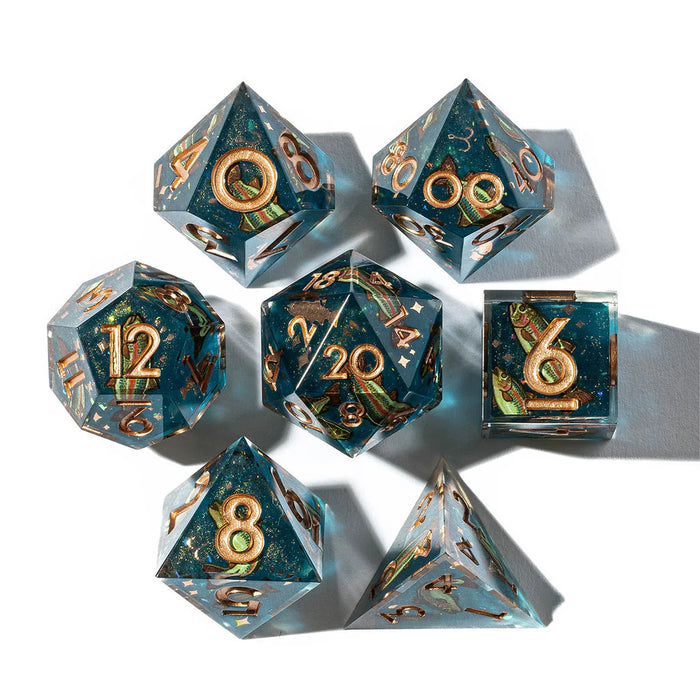 Rainbow Trout 7- Piece Iconic Dice Set