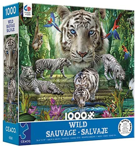 Wild Puzzles: White Tiger Temple 1000 Pieces