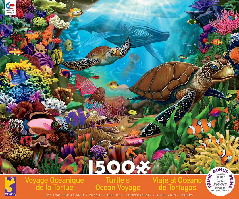 1500 Piece Puzzles: Turtle's Ocean Voyage