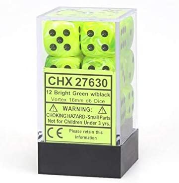 CHESSEX: D6 Vortex™ DICE SETS - 16mm