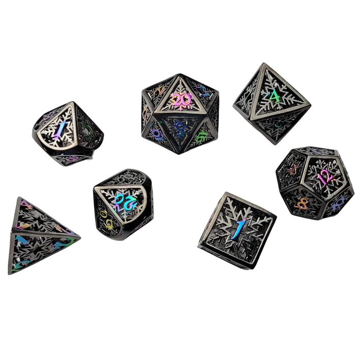 Forged Dice: Shadow's Rime 7-Piece Hollow Metal Dice Set