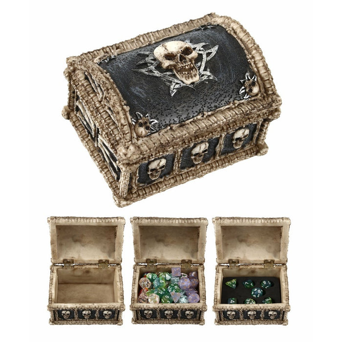 Deluxe Skull and Bones Dice Box