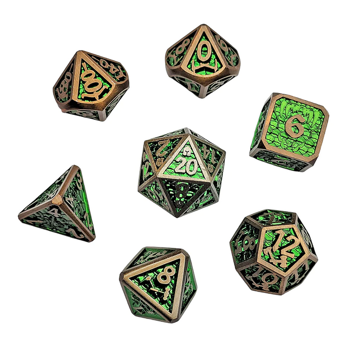 Forged Dice: Venomfang's Battle Metal RPG Dice Set