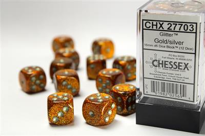 Chessex: D6 Glitter Dice Block - 16mm